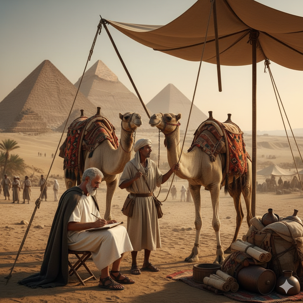 Herodotus travels through Egypt and interviews his guide.