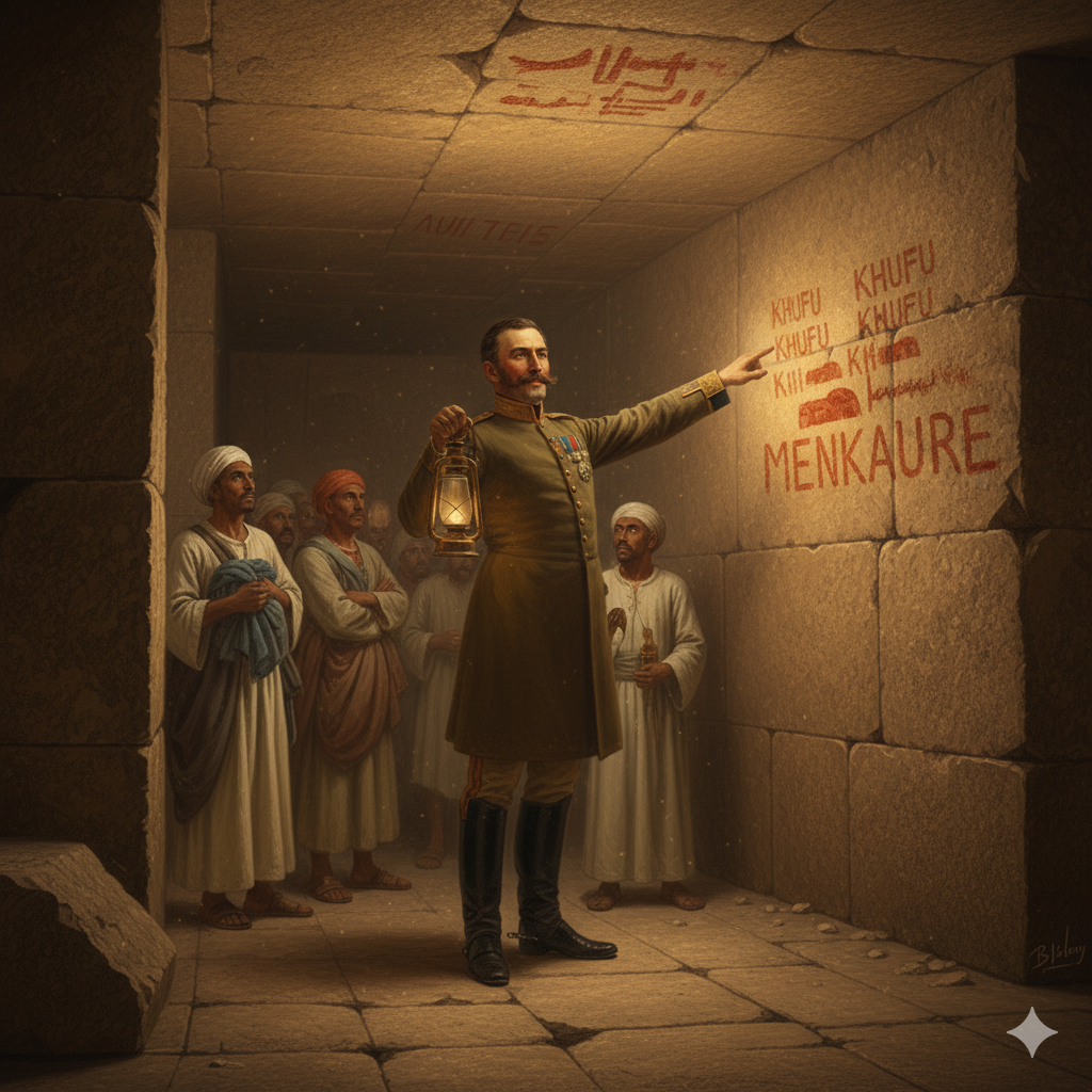 Weiss also discovers signatures inside the Pyramid of Menkaure.