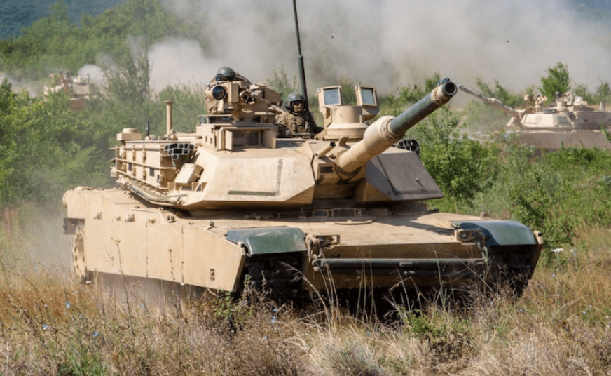 The current US military main battle tank is the M1 Abrams, weighing 60 tons.