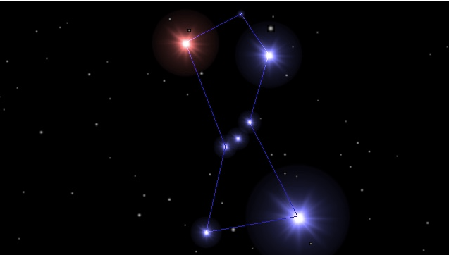 オリオン座の天体写真。