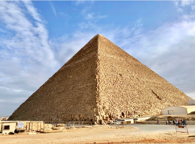 The Pyramid of Khufu is actually an octahedron, and if you look closely you can see that it is concave in the center.