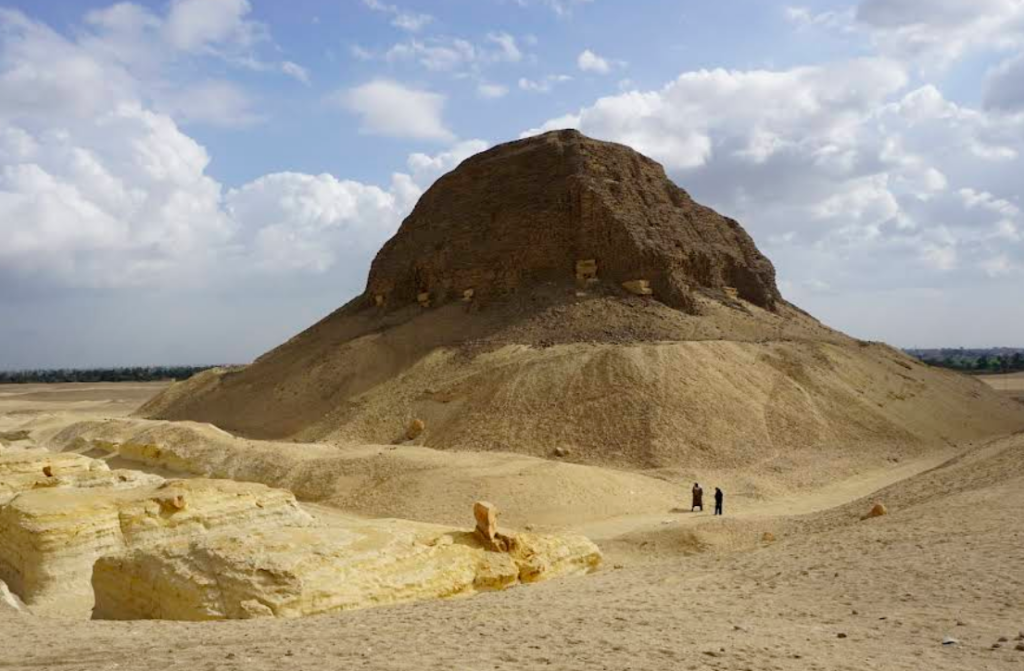 Pyramids with severely damaged structures, such as these, remain all over Egypt.