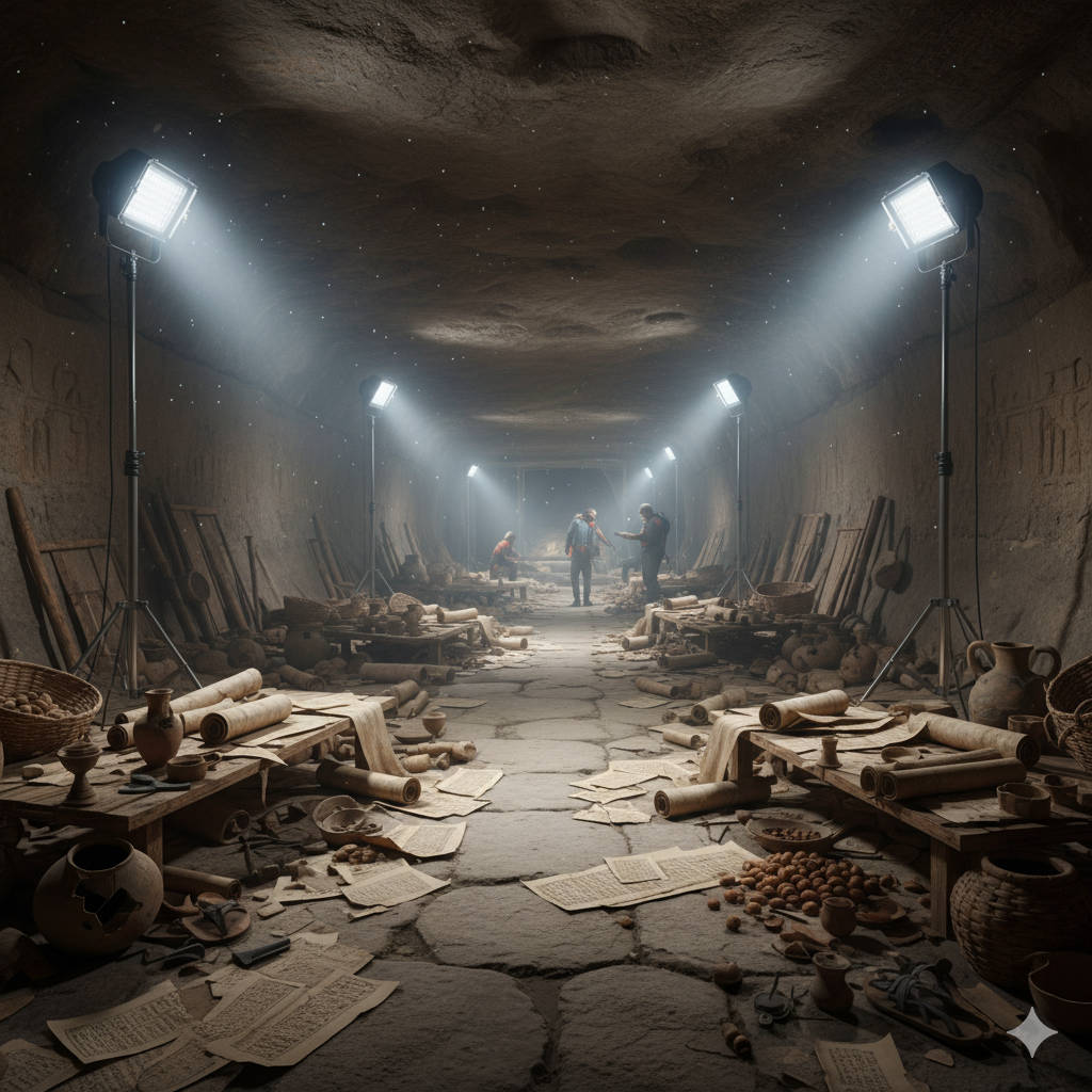 The cave where the ancient manuscripts were found.